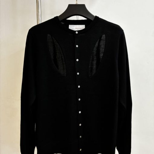 포르티아 블랙 모조 퍼포인트 카디건 그레이